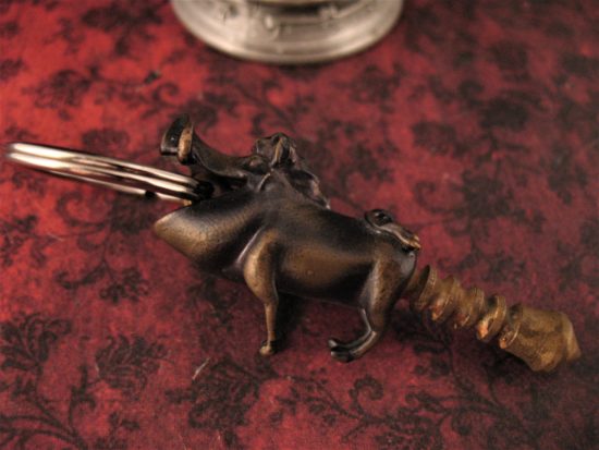 Michael Zieba - Lim Edition - Bronze Warthog Bead Keeper Keychain - Image 4