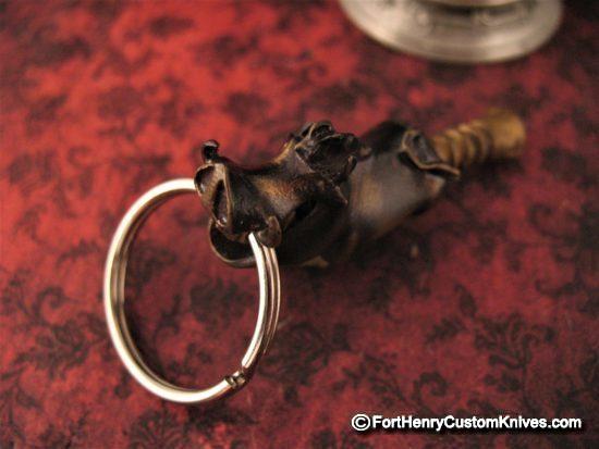 Michael Zieba - Lim Edition - Bronze Warthog Bead Keeper Keychain - Image 5