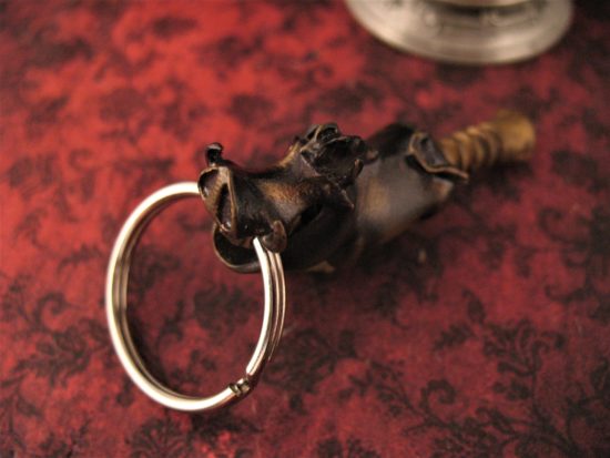 Michael Zieba - Lim Edition - Bronze Warthog Bead Keeper Keychain - Image 5