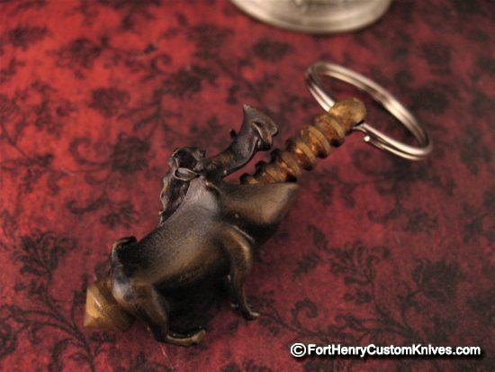 Michael Zieba - Lim Edition - Bronze Warthog Bead Keeper Keychain - Image 6