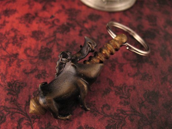 Michael Zieba - Lim Edition - Bronze Warthog Bead Keeper Keychain - Image 6