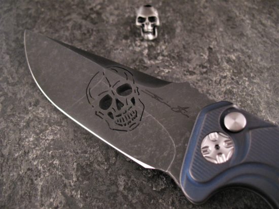 Brian Tighe  - Custom Pierced Skull Tighe Fighter Automatic - Image 4