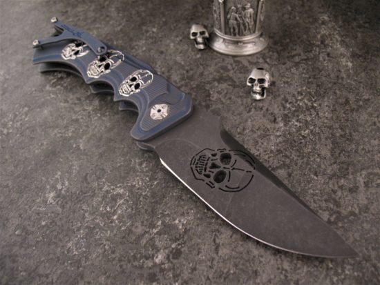 Brian Tighe  - Custom Pierced Skull Tighe Fighter Automatic - Image 9