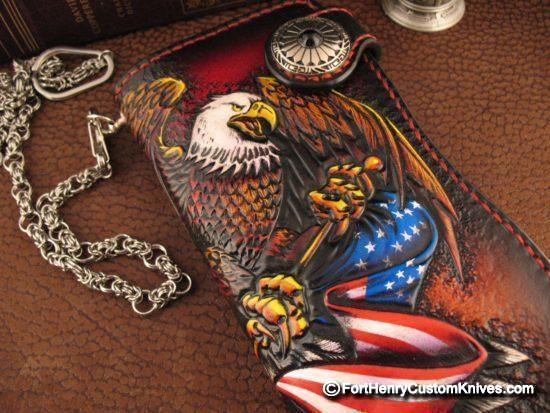 Vardi - Large Custom Leather Wallet w/Chain