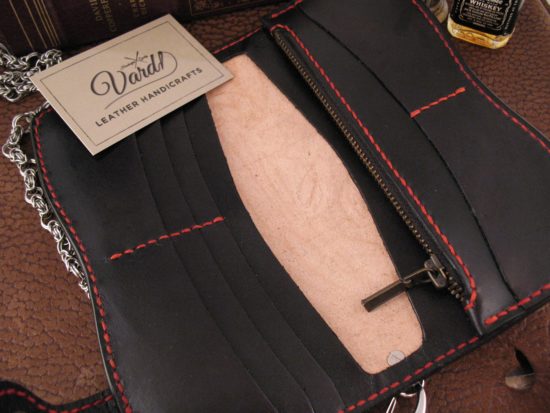 Vardi - Large Custom Leather Wallet w/Chain - Image 5