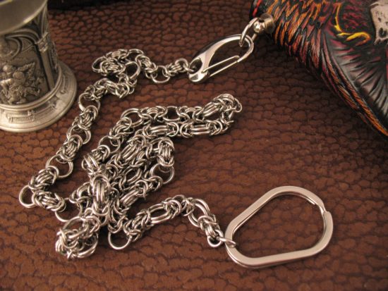 Vardi - Large Custom Leather Wallet w/Chain - Image 6