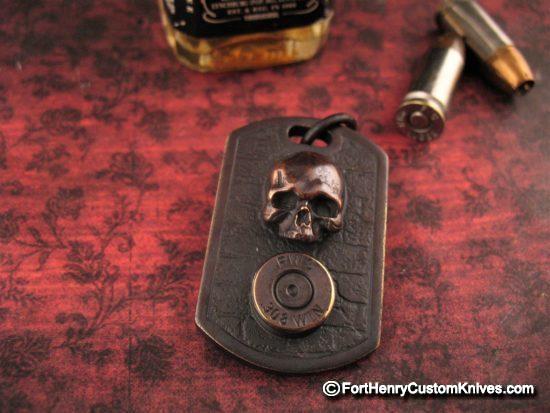 Beard & Bones - Bronze 3D Dog Tag - One Shot, One Kill