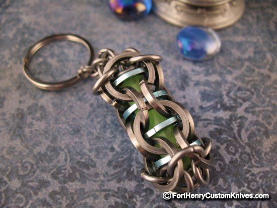 Cory Martin - Stainless / Titanium - Glow in the Dark Keychain