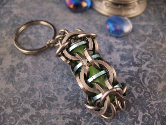 Cory Martin - Stainless / Titanium - Glow in the Dark Keychain