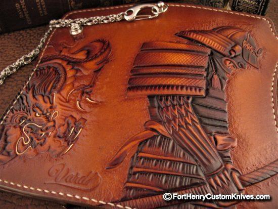 Vardi - Large Custom Leather Wallet - Samurai - w/Chain - Image 3