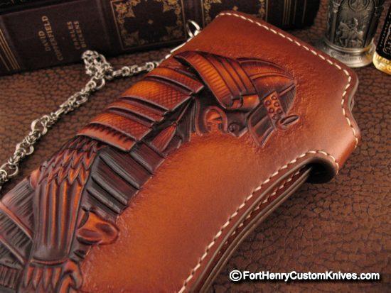 Vardi - Large Custom Leather Wallet - Samurai - w/Chain - Image 4