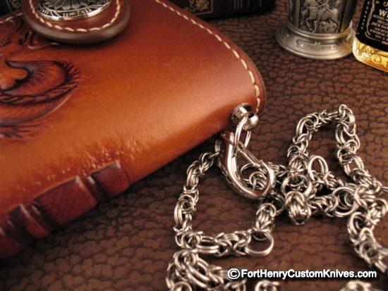 Vardi - Large Custom Leather Wallet - Samurai - w/Chain - Image 5
