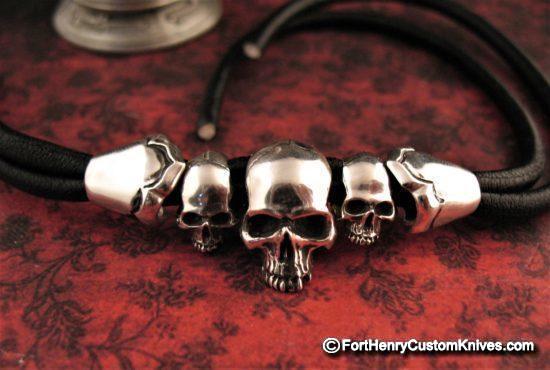 Hidetoshi Nakayama - Custom Silver Skulls Bracelet