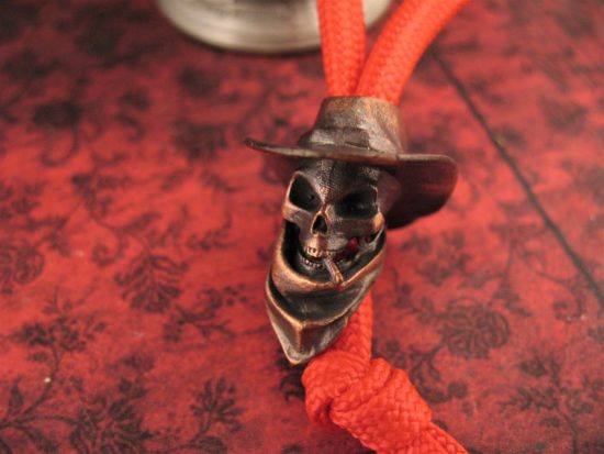Michael Zieba - Limited Edition - Copper Cowboy Skull Bead