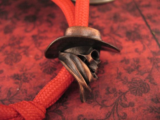 Michael Zieba - Limited Edition - Copper Cowboy Skull Bead - Image 4