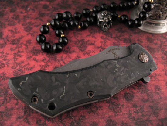 Mcnees Custom Knives - Unnamed Flipper - Money Carbon Fiber - Image 2