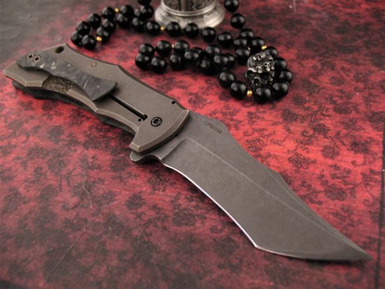 Mcnees Custom Knives - Unnamed Flipper - Money Carbon Fiber - Image 9