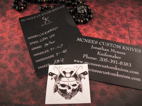 Mcnees Custom Knives - Unnamed Flipper - Money Carbon Fiber - Image 10