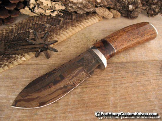 Herb Derr - Bullnose Skinner - Rare Mosaic Damascus