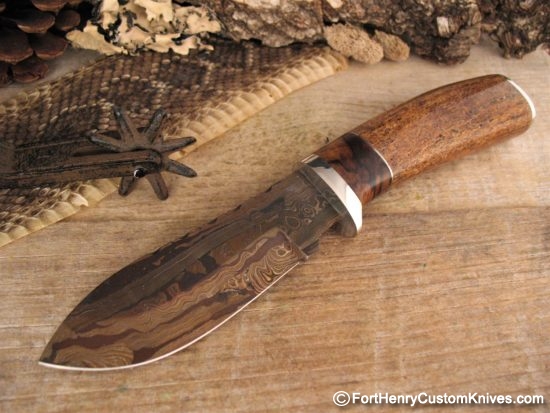 Herb Derr - Bullnose Skinner - Rare Mosaic Damascus