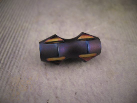Ti_Gear_Design - Lg Titanium Double Barrel Bead - Image 3