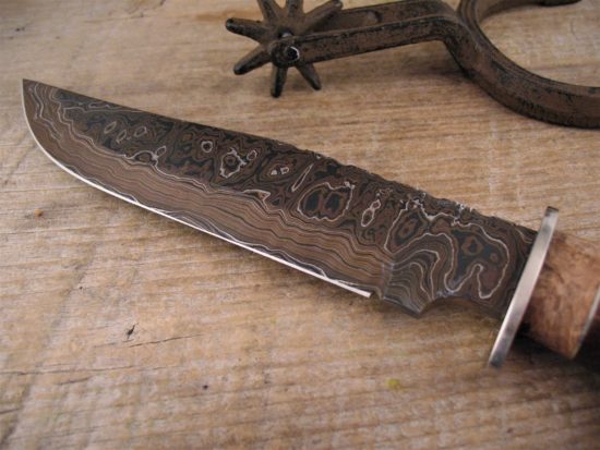 Herb Derr - Rare Confederate Bowie - Ladderback Damascus - Image 3