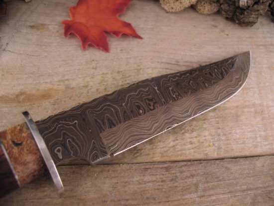 Herb Derr - Rare Confederate Bowie - Ladderback Damascus - Image 5