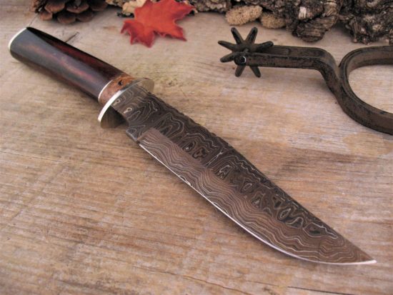 Herb Derr - Rare Confederate Bowie - Ladderback Damascus - Image 6