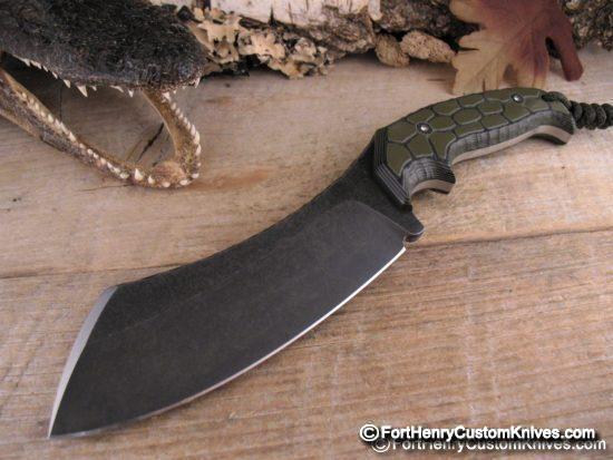 COBBLE Blade - Harpoon Camp Knife - Crocodile Scales
