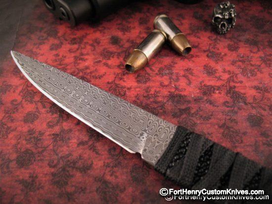 K.C. Gray - Custom Kwai Ken - Damasteel - Two Sheaths - Image 3