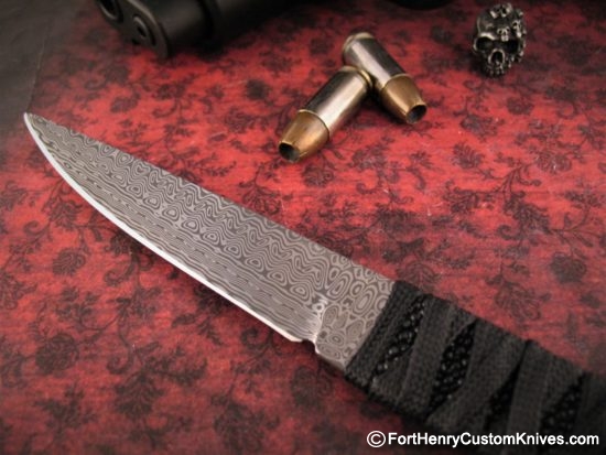 K.C. Gray - Custom Kwai Ken - Damasteel - Two Sheaths - Image 3