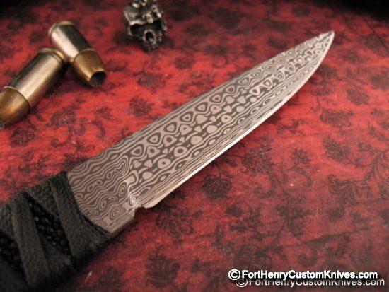 K.C. Gray - Custom Kwai Ken - Damasteel - Two Sheaths - Image 5