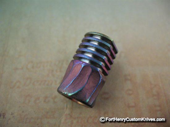 Ti_Gear_Design - Lg Titanium Bead - Dual Texture w/Fins