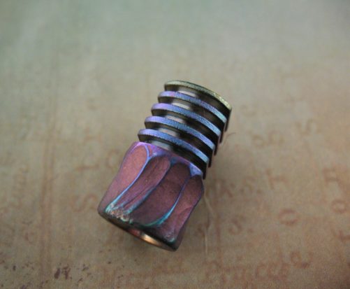 Ti_Gear_Design - Lg Titanium Bead - Dual Texture w/Fins - Image 6