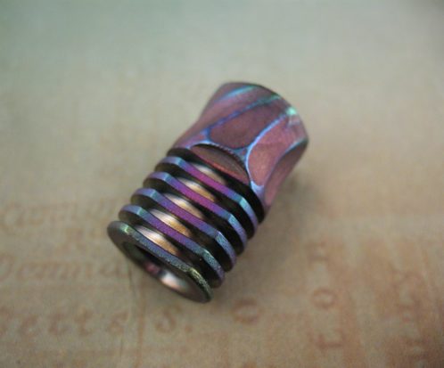 Ti_Gear_Design - Lg Titanium Bead - Dual Texture w/Fins - Image 7