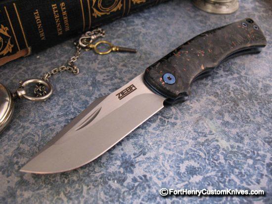 Michael Zieba - NEW - Custom Heritage Slipjoint - Copper & Carbon