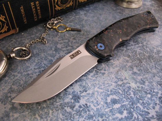 Michael Zieba - NEW - Custom Heritage Slipjoint - Copper & Carbon