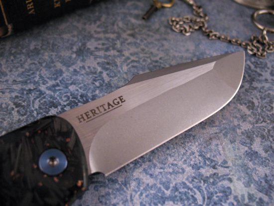 Michael Zieba - NEW - Custom Heritage Slipjoint - Copper & Carbon - Image 7