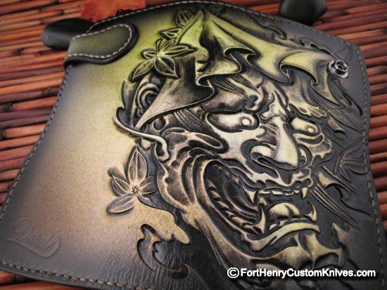 Vardi - Large Custom Leather Wallet - Hidden Knife - Image 3