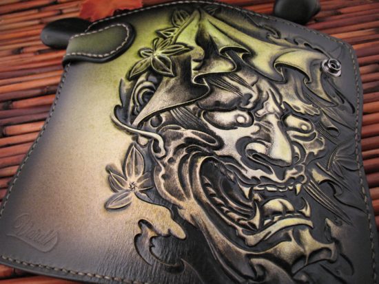 Vardi - Large Custom Leather Wallet - Hidden Knife - Image 3