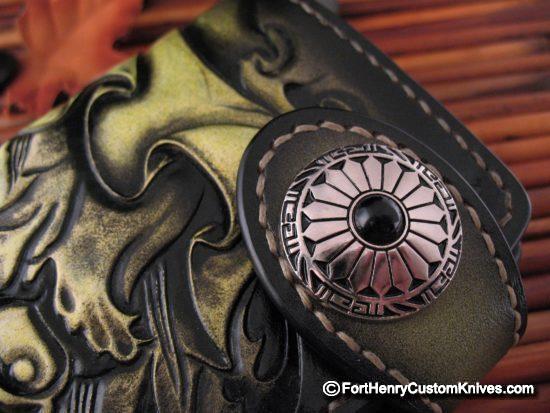 Vardi - Large Custom Leather Wallet - Hidden Knife - Image 7