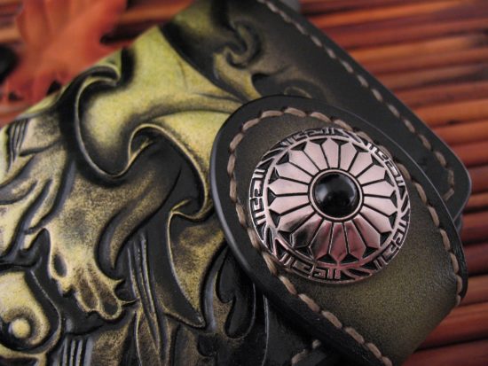 Vardi - Large Custom Leather Wallet - Hidden Knife - Image 7