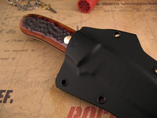 Bob Dozier - Rare Small Trapper - Amber Jigged Bone - Image 4