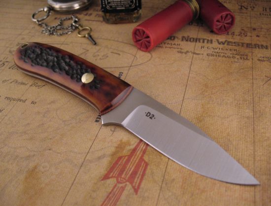 Bob Dozier - Rare Small Trapper - Amber Jigged Bone - Image 5