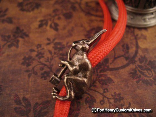 Michael Zieba - Rabbit Smoking Pipe - Bronze Bead