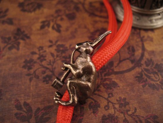 Michael Zieba - Rabbit Smoking Pipe - Bronze Bead