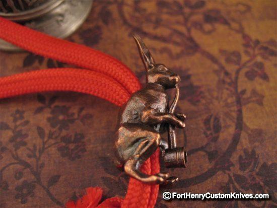 Michael Zieba - Rabbit Smoking Pipe - Copper Bead