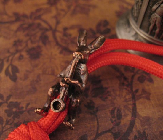 Michael Zieba - Rabbit Smoking Pipe - Copper Bead - Image 3