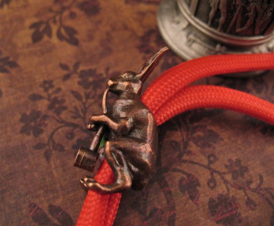 Michael Zieba - Rabbit Smoking Pipe - Copper Bead - Image 4