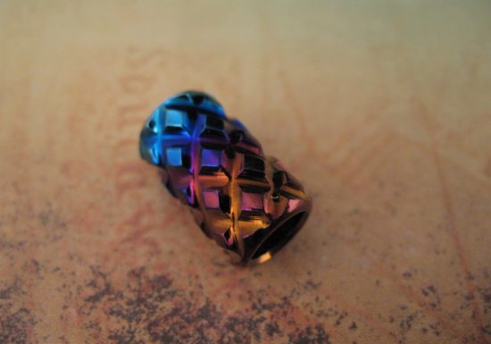 Ti_Gear_Design - Cross Hatched Titanium Bead - Image 4